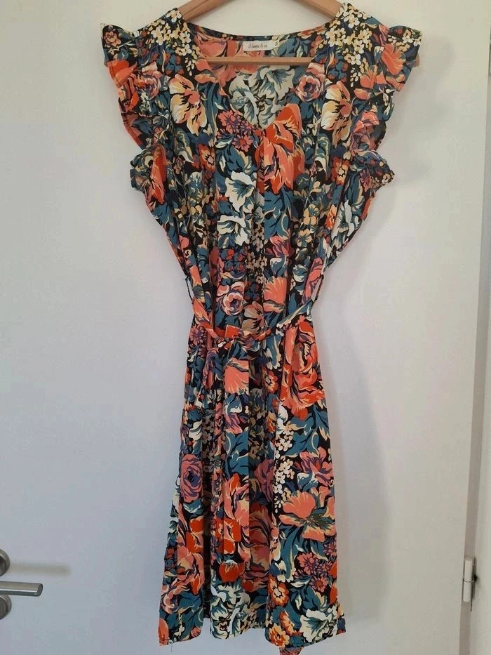 🌸 Precioso vestido de mujer con flores multicolores Noémie & Co Talla M - NUEVO – photo 5